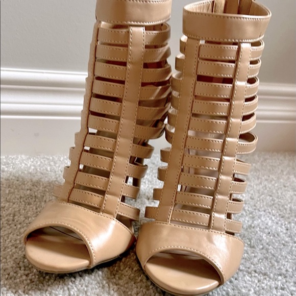 *NEW* High Heeled Peep toe Shoes - Picture 1 of 3